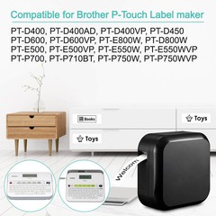 5-Pack TZe-241 TZ-241 3/4″ Black on White tape 18mm for Brother P-Touch Label