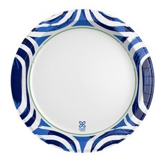 Dixie Ultra, Large Paper Plates, 10 Inch, 100 Count (Pack of 1, White/Indigo