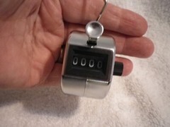 OIC Hand Held Counter Tally 4 Digits to 9999 Mechanical Metal sports small