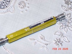 Vermont Gage M8.0 X 1.00 6H Thread Plug Gage GoPD 7.350 NoGO 7.500 TPG-11-53