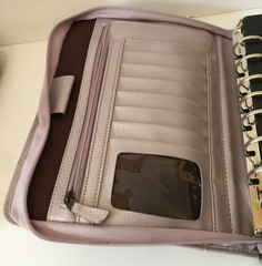 Franklin Covey Light Purple Full Grain Leather CL 12215 7 Ring Binder Organizer