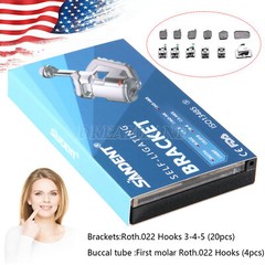 Dental orthodontic Self-ligating bracket Braces MINI ROTH.022 Hook 345