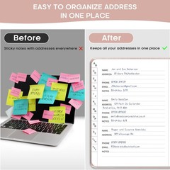 Taja Address Book with Alphabetical 158 pages, 5.2 x 6.8 inches, A- Rose Gold