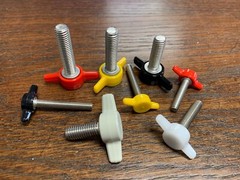 M6 Tee Thumb Screws Stainless DIN 912 Metric Red, Yellow, Black, Natural & Gray
