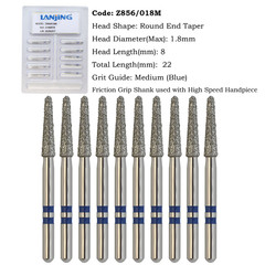 Multi-use Zirconia Adjustment Diamond Burs Egg Football Round End Taper 856 850