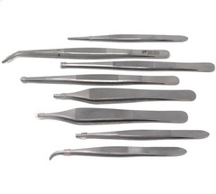 8 Surgical Tweezers Medical Nursing Thumb Forceps Cotton Dressing Vet Instrument