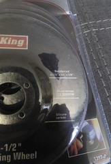 King 5-pc 4-1/2″ Cut-Off GRINDING WHEEL SET, Silicone Carbide, 13300 RPM Max