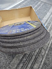 (QTY 5) PFERD 63890 Start Steelox Grinding Wheel 7″ x 1/4 x 7/8″ Arbor Type 27