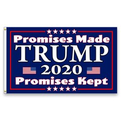VF Display Trump 2020 Promises Made Promises Kept Premium 3×5 Polyester Flag