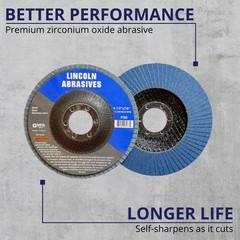 71878 4.5-Inch 80 Grit Zirconium Oxide Flap Discs 7/8-Inch Arbor