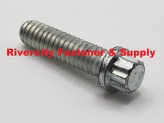 1/4-20×1 Alloy Steel 12 Point Flange Screws 1/4x20x1 Extra Strong Bolts 1/4×1 ZN