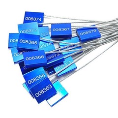 500 Pcs Numbered Tamper Resistant Security Cable Seals Blue