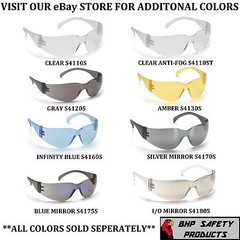 PYRAMEX INTRUDER SAFETY GLASSES I/O MIRROR LENS INDOOR/OUTDOOR S4180S (12 PAIR)