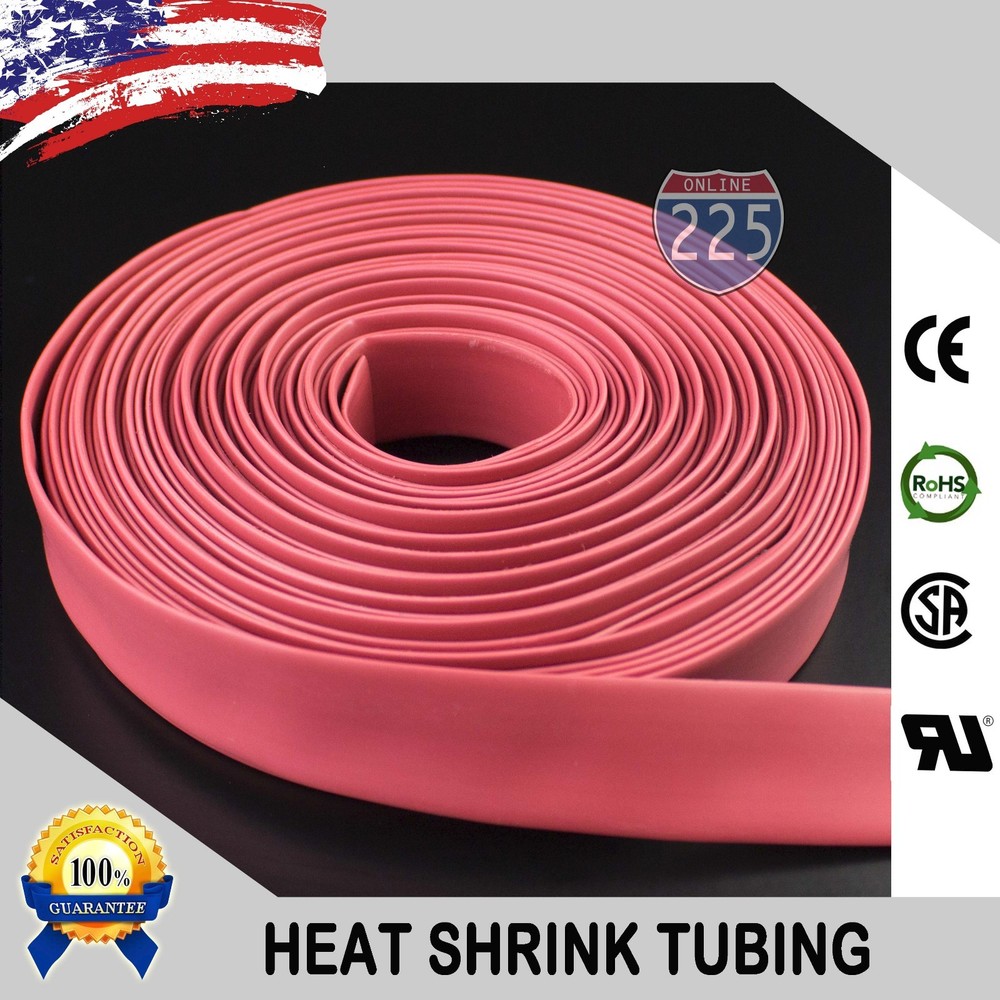 100 FT. 100′ Feet RED 3/4″ 19mm Polyolefin 2:1 Heat Shrink Tubing Tube Cable US