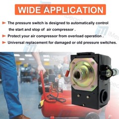Pressure Switch Valve for Air Compressor 90-125psi Single Port HEAVY DUTY 26Amp