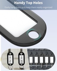 Uniclife 10 Pieces Key Tags 2 Inch Soft Plastic Chain 10 Pack, Black
