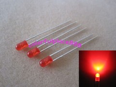 3mm Flangeless Red Yellow Blue Green White Orange Warm White Diffused Round LED