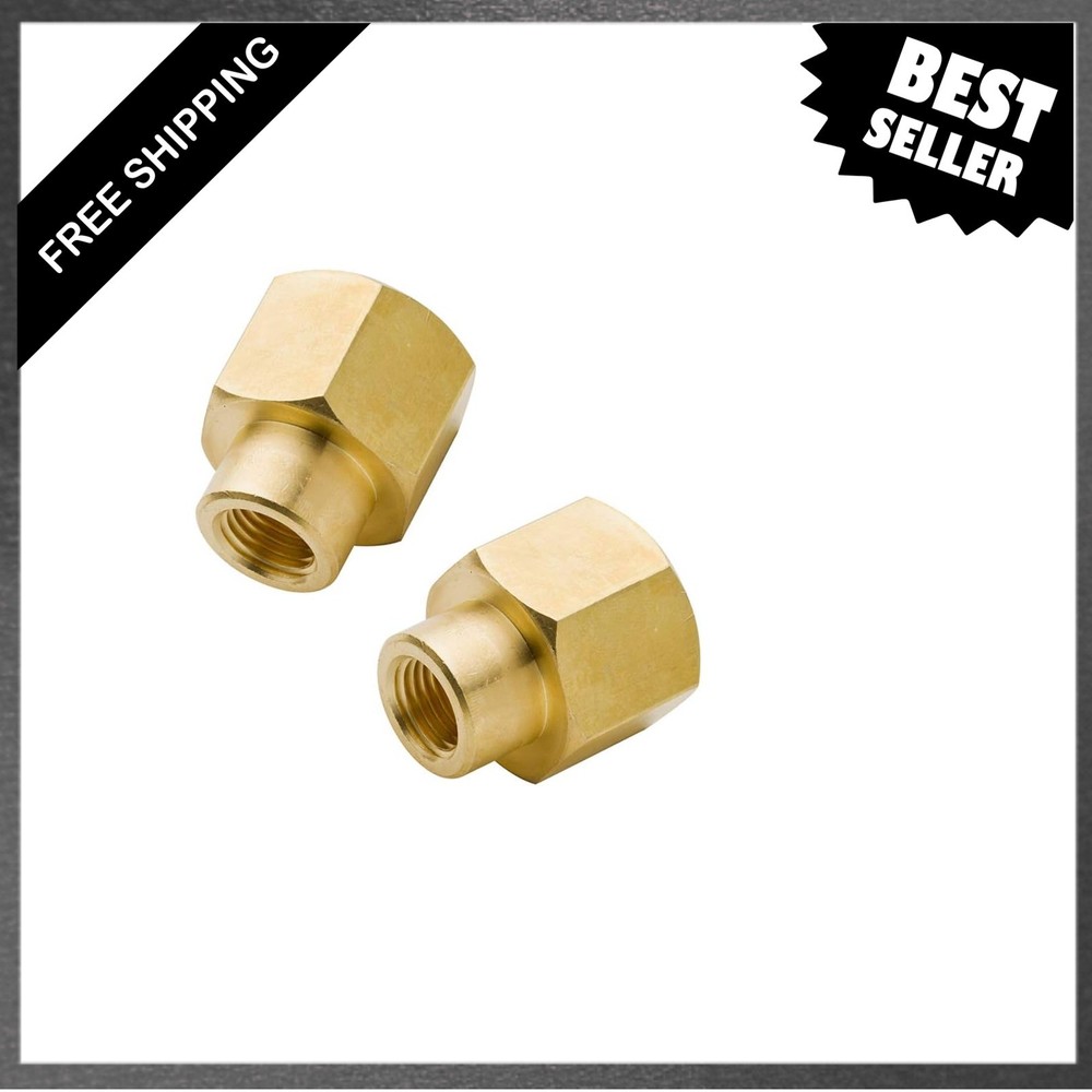 Brass 3/8 Inch NPT Female to 1/4 Inch NPT Female Reducing Coupling Pipe Fitting