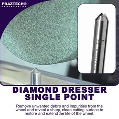 ® Diamond Dresser Single Point Grinding Wheel Tapered Point Tool 2.00 Carat -…