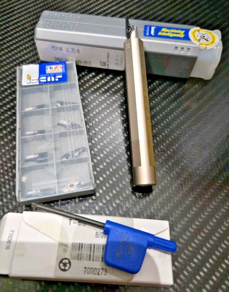 ISCAR FACE GROOVING TOOL HOLDER MIFHR 12.7C-8 MIFR 8-2.00-0.20 CARBIDE INSERTS