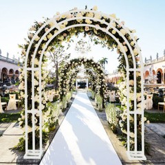 Heavy Duty Bridal Metal Wedding Arch Stunning Garden Arbor Floral Backdrop Stand