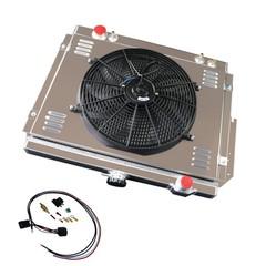 4 Row Radiator+Shroud Fan For 79-93 Dodge D/W 100 200 250 300 350 5.2L 5.9L V8