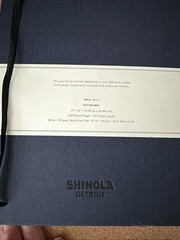 Shinola Detroit Motorcycle Club Lined Pages Journal Notebook Linen Navy Blue New