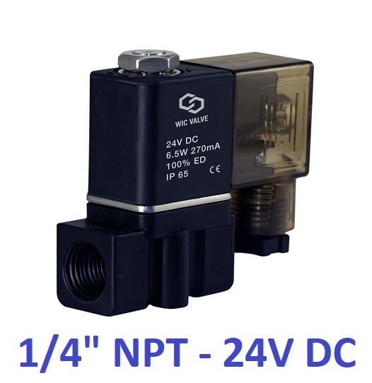 1/4 Inch Fast Closing Direct Acting Water Plastic Electric Solenoid Valve 24V DC