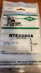 NTE 1W ZENER DIODE SELECT VOLTAGE FROM MENU