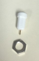 TD-985XX White Panel Mount Jacks (1.5 mm Touch Proof male) (10 Pieces)