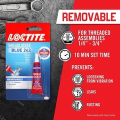 Threadlocker Blue 242 – Removable Thread Lock Glue for Nuts, Bolts, & Fastene…