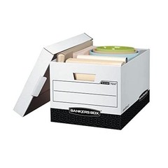 Heavy-Duty File Storage Boxes FastFold Lift-Off Lid 12 Pack Portable Efficient