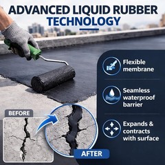 RV Roof Coating White Liquid Rubber Sealant Solar Reflective Waterproof RV Roof