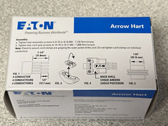 NEW Eaton AHCL1630P Red Locking Ultra Grip Plug NEMA L16-30P 30A 480V 3ØY 3P4W