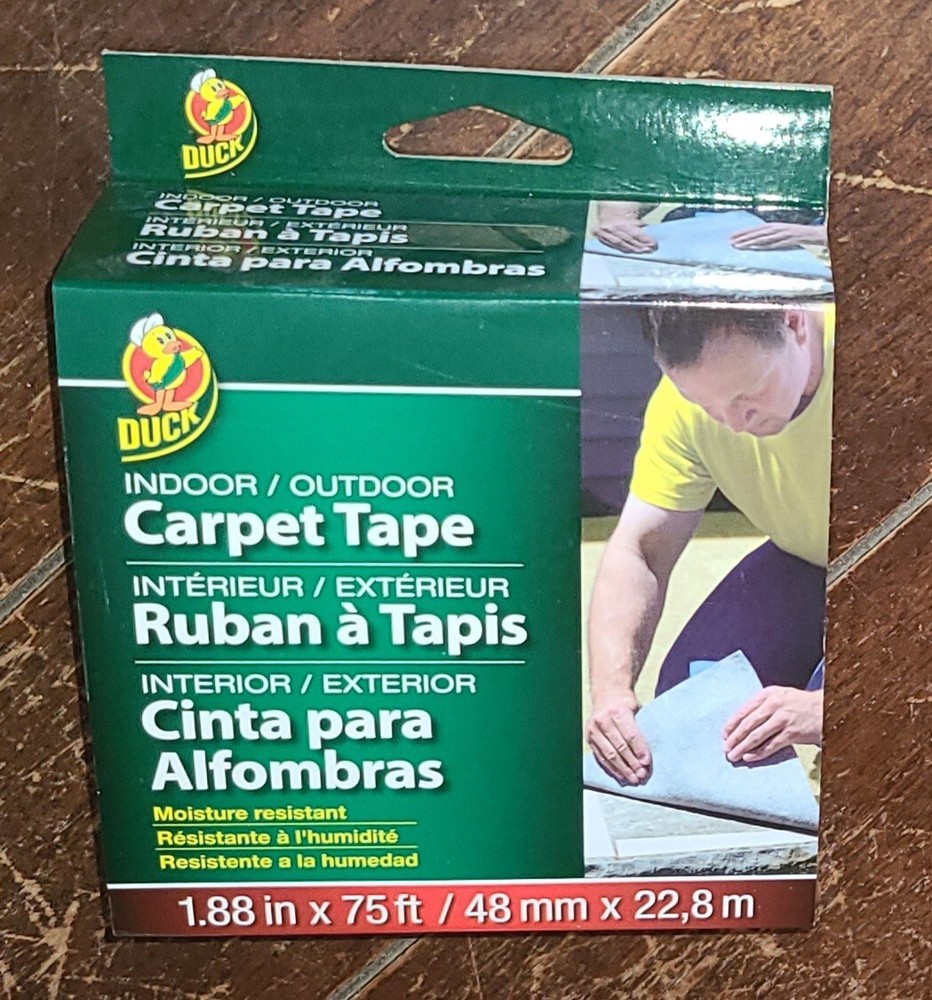 DUCK Indoor/Outdoor 1.88″ x 75′ Moisture Resistant Carpet Tape