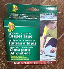 DUCK Indoor/Outdoor 1.88″ x 75′ Moisture Resistant Carpet Tape