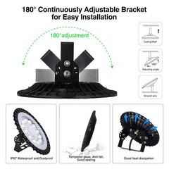 20 Packs 50W UFO Led High Bay Light Factory Warehouse Commercial Led Shop Lights