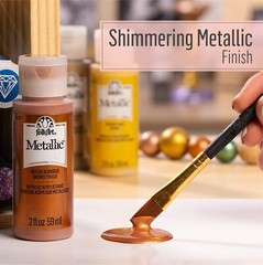 FolkArt Acrylic Paint in Assorted Colors (8 oz), , Pure Gold