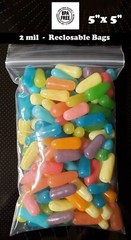 5″ x 5″ Clear Zip Seal Plastic Bags 2Mil Jewelry Pill Zipper Top Lock Baggies