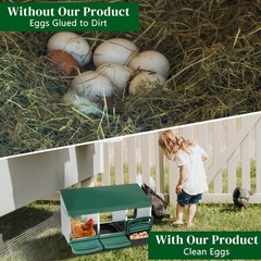 LEADZM Chicken Nesting Boxes 3 Hole Metal Chicken Egg Laying Box