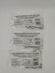 3 TOTAL PACKS, Amerimax 21030PK Gutter Hanger With Strap, Aluminum, 5 Inch