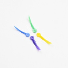 400 Pcs Dental Disposable Plastic Wedge With Hole Poly Wave Round Stern Shape