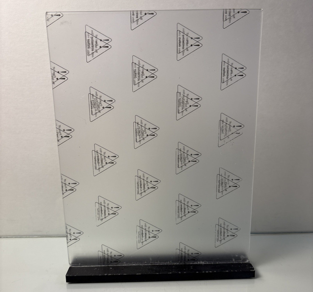 8.5 x 11 Acrylic Sign Holder w/ Black Plastic Base Double Sided Display