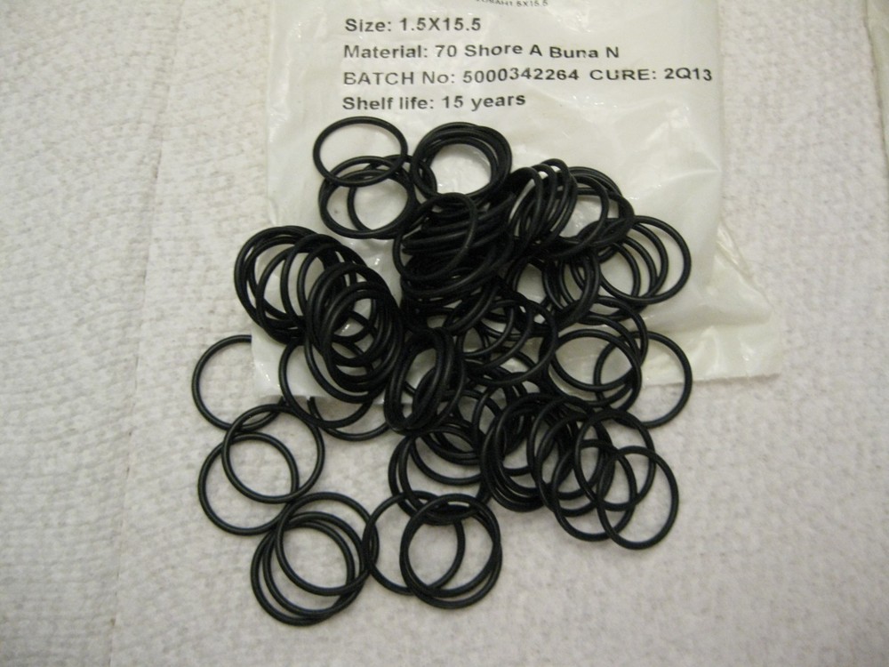 Size 1.5×15.5 O-ring 70A Durometer Buna N 80pc Lot