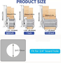 1/2/4/6/10/12 Pack Cam Lock 1-1/8” Cabinet Toolbox Safe Drawer RV Lock Camper