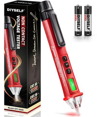 Non Contact Voltage Tester Pen AC Live Wire Detector 12-1000V w/ LCD