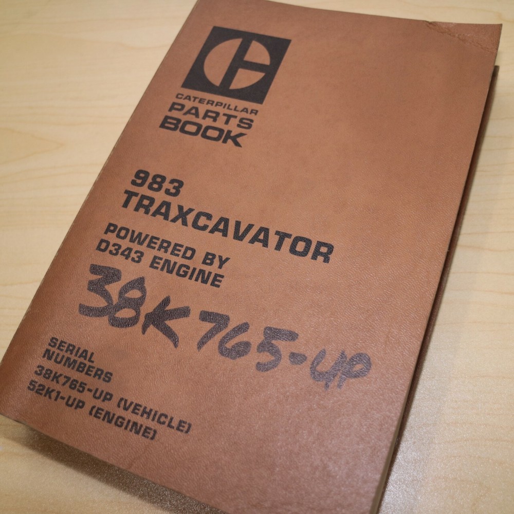 CAT Caterpillar 983 track crawler loader Parts Manual Book D343 list 38K series