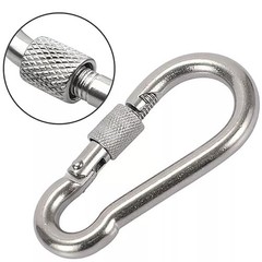 V4A Stainless steel Spring Snap clip Carabiner Clip Duty Key ring eyelet lock