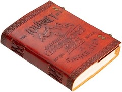 Handmade Leather Journal 5×7 –Wolf&Journey Embossed Diary,200 Pages |B1g1 free