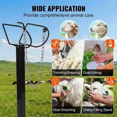 500lbs Goat & Sheep Stand 47×23 inch Livestock Stand 21″-33″ Height w/ Headpie